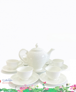 Bộ ấm trà sứ xương