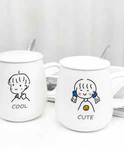 Cốc sứ kèm thìa