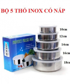 Bộ 5 thố inox đựng thực phẩm