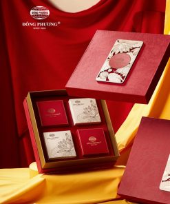 HỘP SEN ĐỎ 4 BÁNH