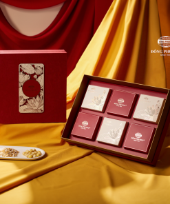 HỘP SEN ĐỎ 6 BÁNH